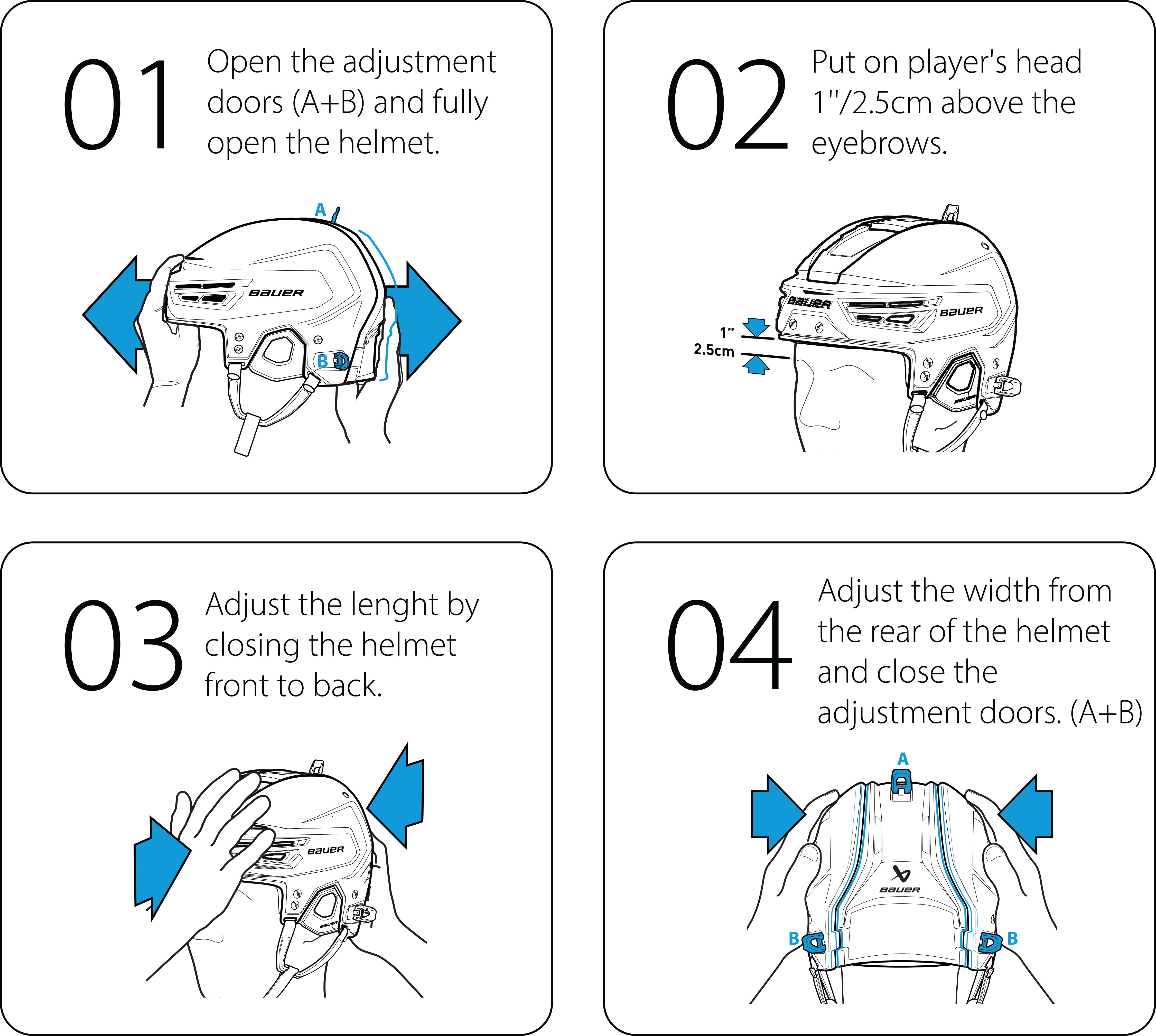 Bauer Re-Akt 85 Hockey Helmet Combo