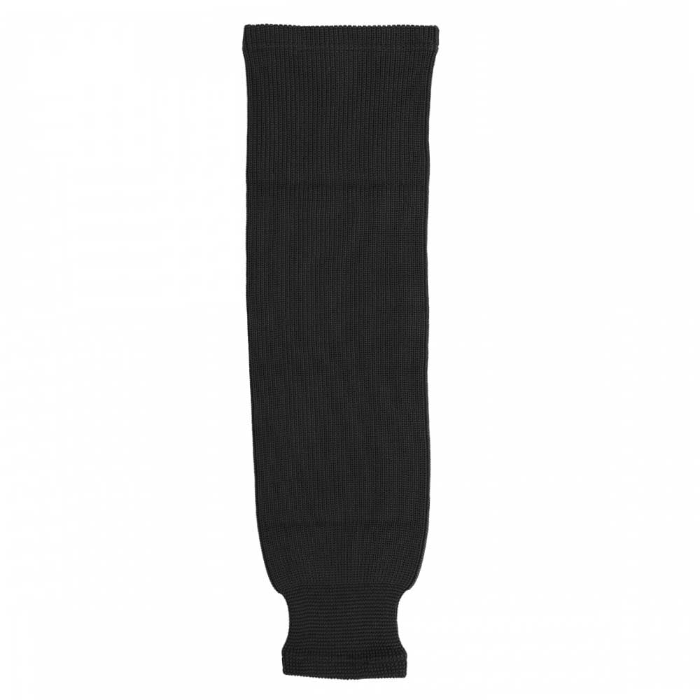 Knitted Hockey Socks - Plain Black - Junior