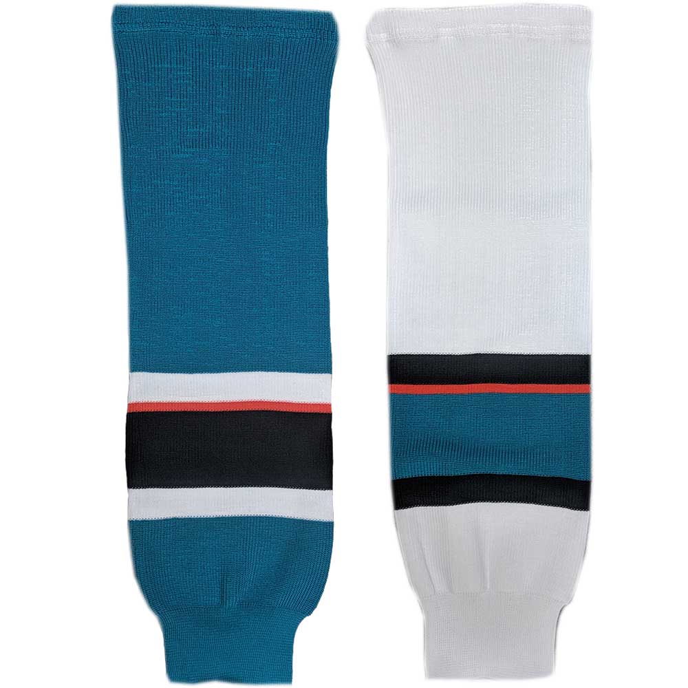 Knitted Hockey Socks - San Jose Sharks - Junior