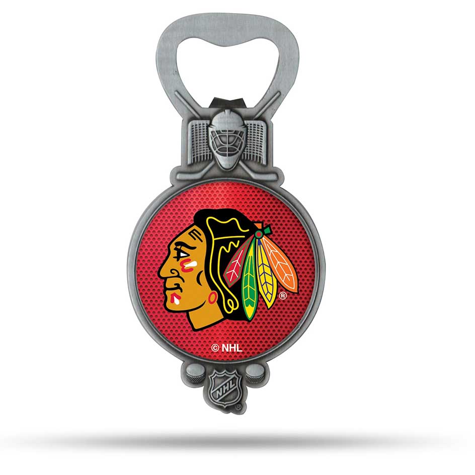 NHL Bottle Opener Magnet - Chicago Blackhawks