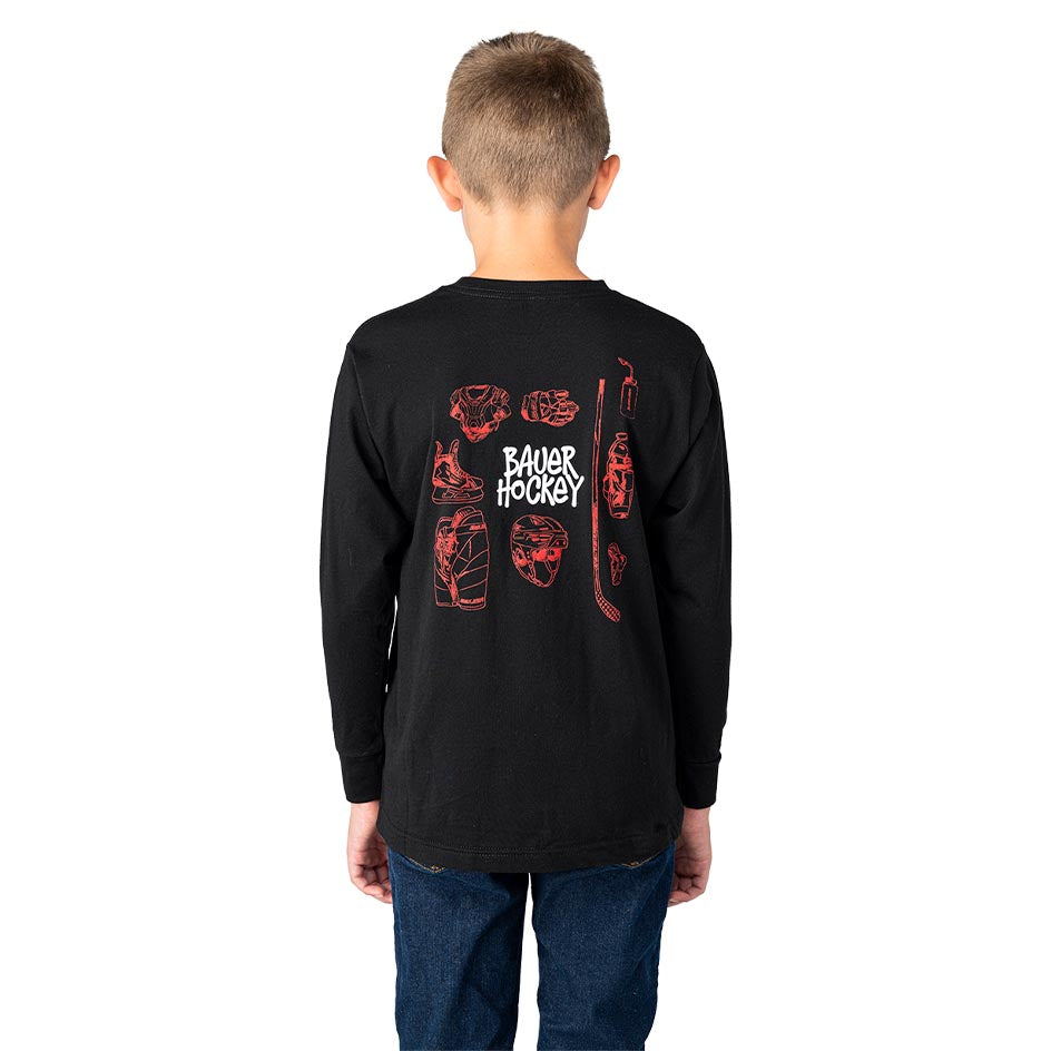 Bauer Gear Long Sleeve Graphic Tee Youth S26