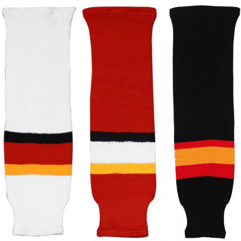 Knitted Hockey Socks - Calgary Flames - Junior