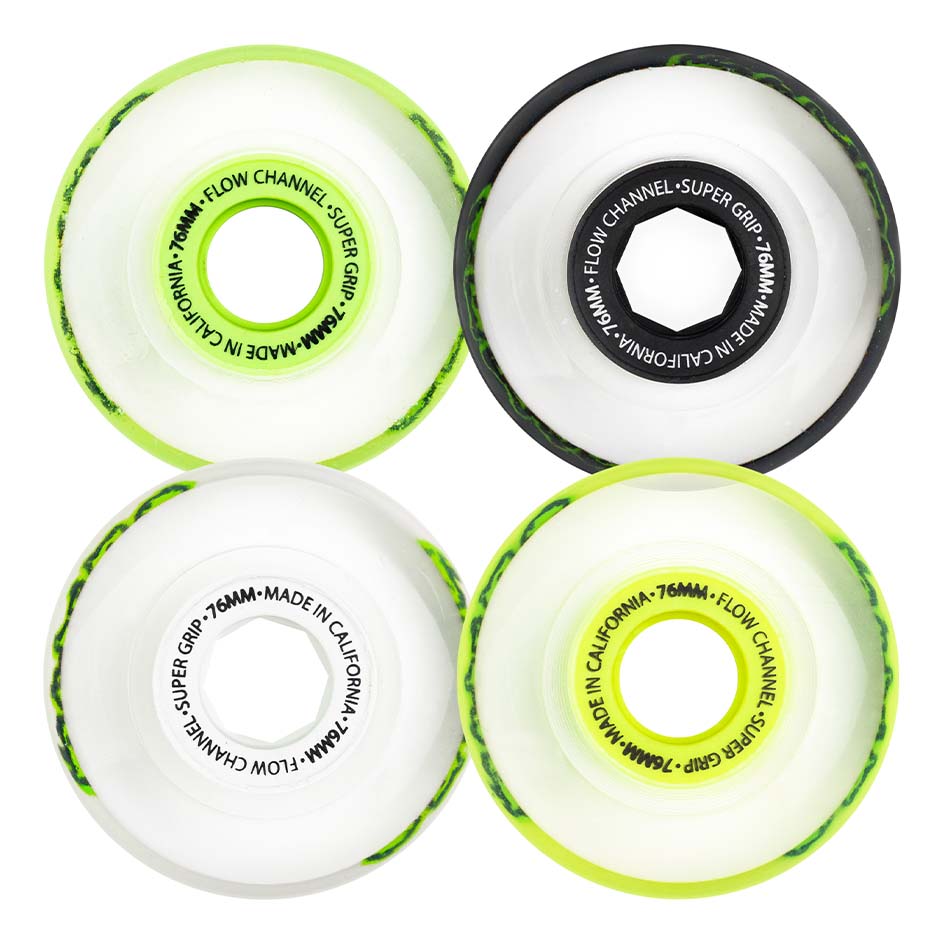 Labeda Shooter Inline Roller Hockey Wheels – 76mm Green/Black – Indoor/Outdoor – 8 Pack